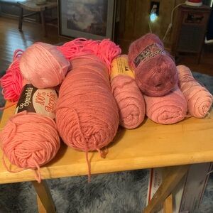Pink yarn